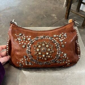 Studded Campomaggi Bag in Cognac